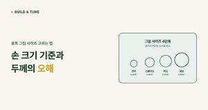 골프 그립 사이즈 언더 스탠다드 미드 점보 비교