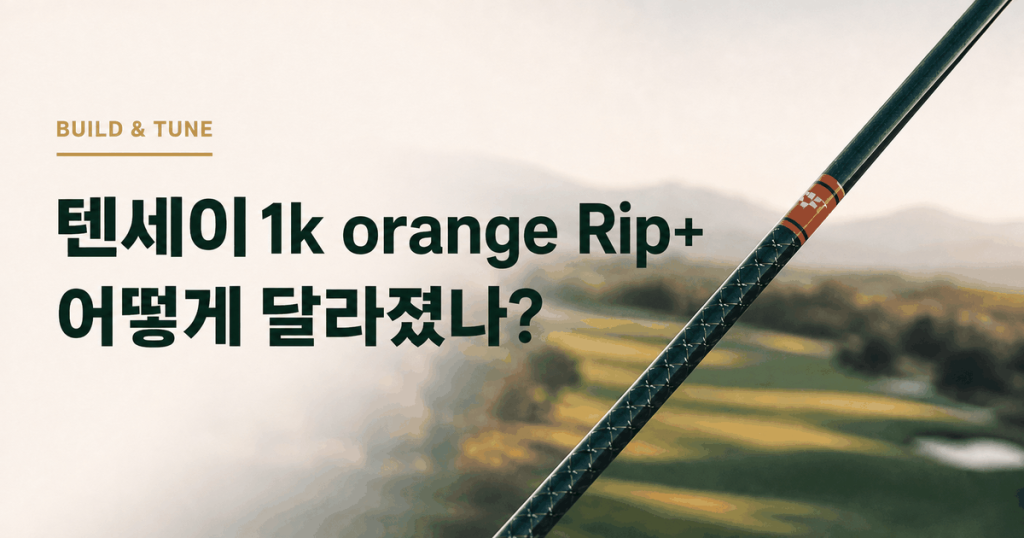 텐세이 1k orange Rip+ 어떻게 달라졌나?
